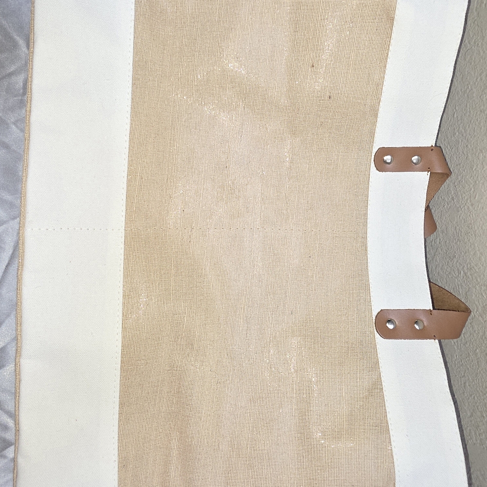 Farmer's Market Canvas Tote Bag - Tan, Cream, Brown - Picture 9 of 9